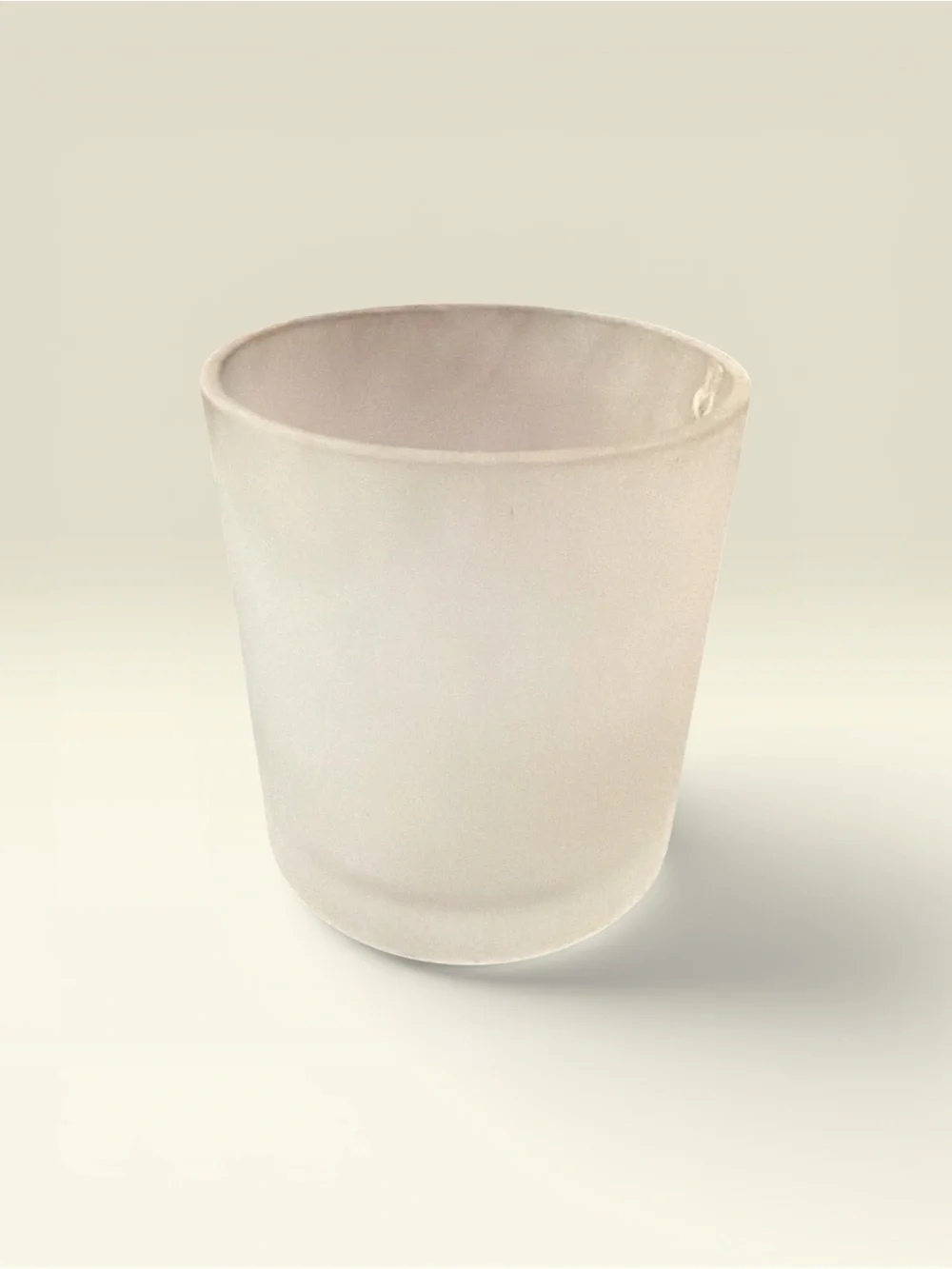 Butterfly Accent Candle Holder - Frosted Glass with Copper Metal Frame